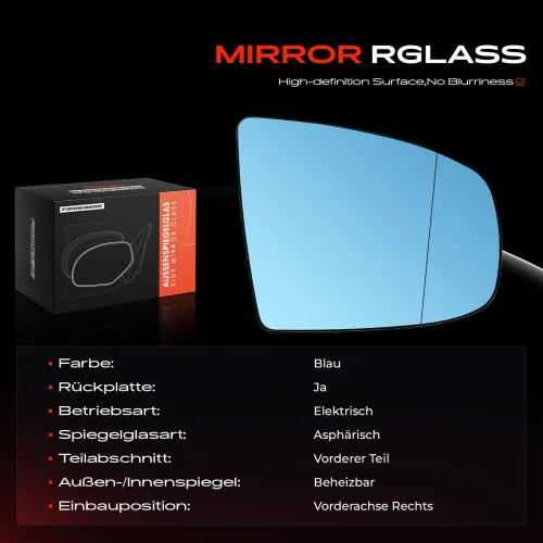 Spiegelglas, Außenspiegel Vorderachse rechts Frankberg 5481FB0052789 Bild Spiegelglas, Außenspiegel Vorderachse rechts Frankberg 5481FB0052789