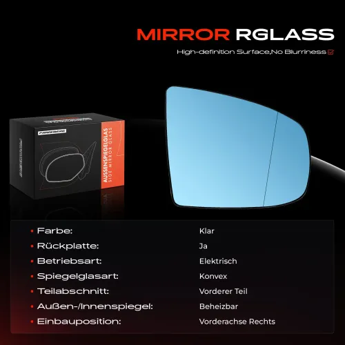 Spiegelglas, Außenspiegel Vorderachse rechts Frankberg 5481FB0052795 Bild Spiegelglas, Außenspiegel Vorderachse rechts Frankberg 5481FB0052795