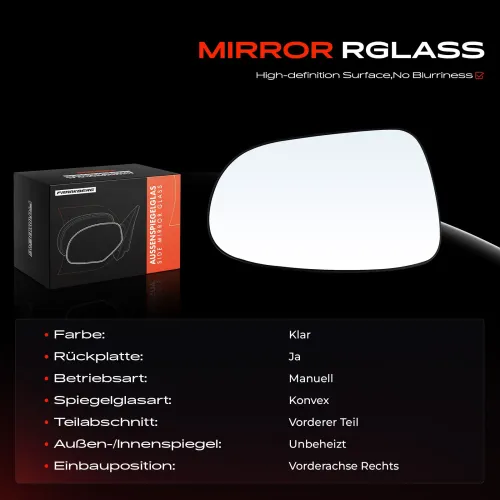 Spiegelglas, Außenspiegel Vorderachse rechts Frankberg 5481FB0052798 Bild Spiegelglas, Außenspiegel Vorderachse rechts Frankberg 5481FB0052798