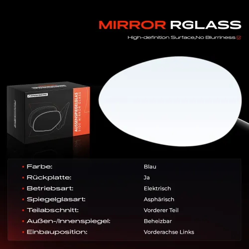 Spiegelglas, Außenspiegel Vorderachse links Frankberg 5481FB0052814 Bild Spiegelglas, Außenspiegel Vorderachse links Frankberg 5481FB0052814