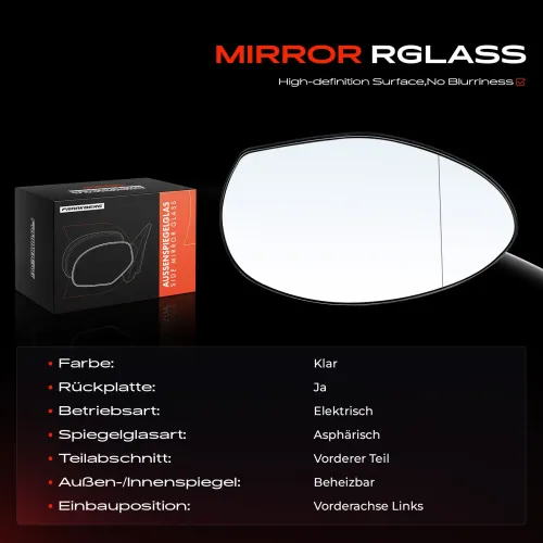 Spiegelglas, Außenspiegel Vorderachse links Frankberg 5481FB0052816 Bild Spiegelglas, Außenspiegel Vorderachse links Frankberg 5481FB0052816