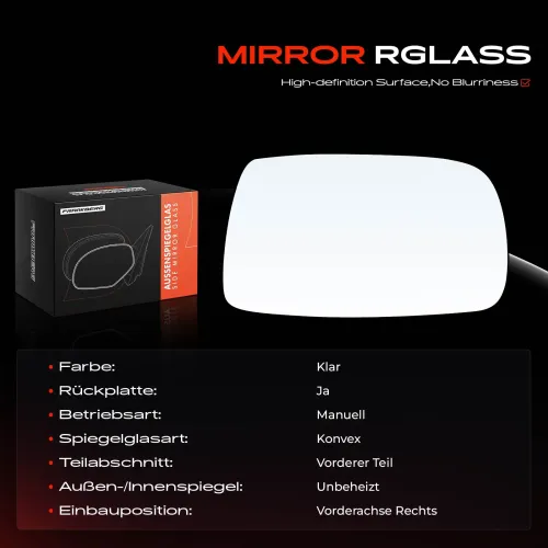 Spiegelglas, Außenspiegel Vorderachse rechts Frankberg 5481FB0052819 Bild Spiegelglas, Außenspiegel Vorderachse rechts Frankberg 5481FB0052819