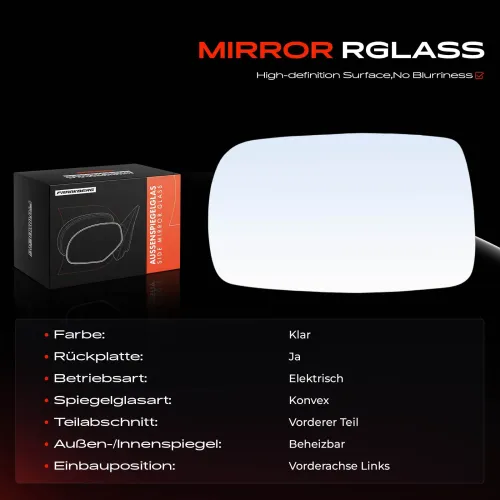 Spiegelglas, Außenspiegel Vorderachse links Frankberg 5481FB0052822 Bild Spiegelglas, Außenspiegel Vorderachse links Frankberg 5481FB0052822