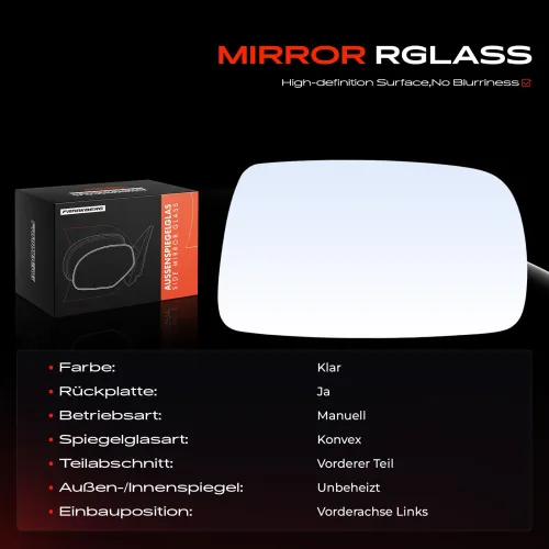 Spiegelglas, Außenspiegel Vorderachse links Frankberg 5481FB0052825 Bild Spiegelglas, Außenspiegel Vorderachse links Frankberg 5481FB0052825
