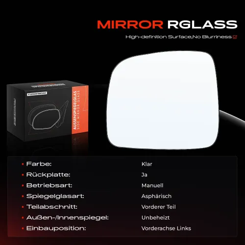 Spiegelglas, Außenspiegel Vorderachse links Frankberg 5481FB0052828 Bild Spiegelglas, Außenspiegel Vorderachse links Frankberg 5481FB0052828
