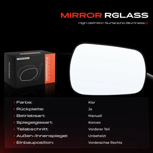 Spiegelglas, Außenspiegel Vorderachse rechts Frankberg 5481FB0052832 Bild Spiegelglas, Außenspiegel Vorderachse rechts Frankberg 5481FB0052832