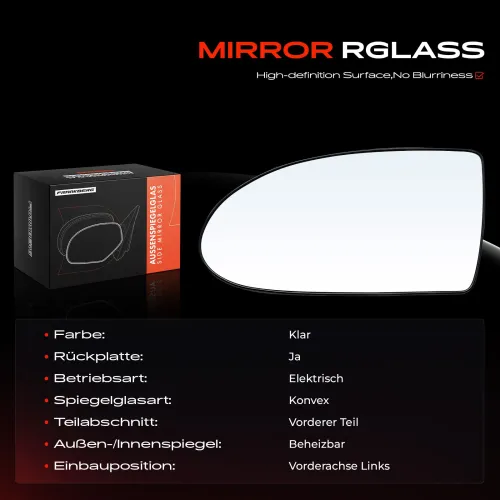 Spiegelglas, Außenspiegel Vorderachse links Frankberg 5481FB0052841 Bild Spiegelglas, Außenspiegel Vorderachse links Frankberg 5481FB0052841