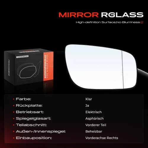 Spiegelglas, Außenspiegel Vorderachse rechts Frankberg 5481FB0052843 Bild Spiegelglas, Außenspiegel Vorderachse rechts Frankberg 5481FB0052843