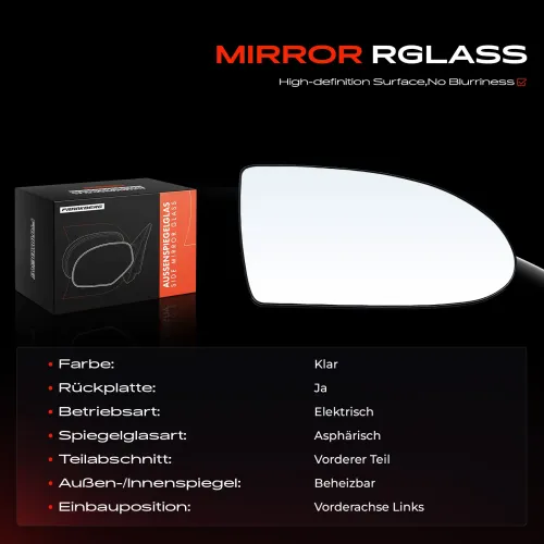 Spiegelglas, Außenspiegel Vorderachse links Frankberg 5481FB0052846 Bild Spiegelglas, Außenspiegel Vorderachse links Frankberg 5481FB0052846