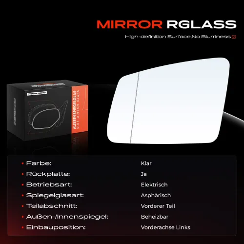 Spiegelglas, Außenspiegel Vorderachse links Frankberg 5481FB0052848 Bild Spiegelglas, Außenspiegel Vorderachse links Frankberg 5481FB0052848