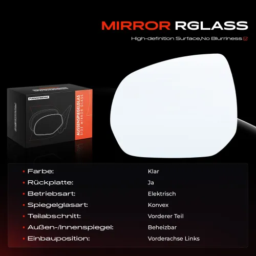 Spiegelglas, Außenspiegel Vorderachse links Frankberg 5481FB0052852 Bild Spiegelglas, Außenspiegel Vorderachse links Frankberg 5481FB0052852