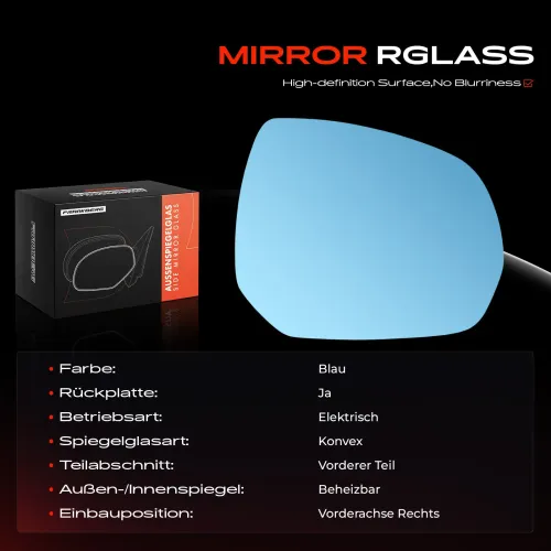 Spiegelglas, Außenspiegel Vorderachse rechts Frankberg 5481FB0052855 Bild Spiegelglas, Außenspiegel Vorderachse rechts Frankberg 5481FB0052855