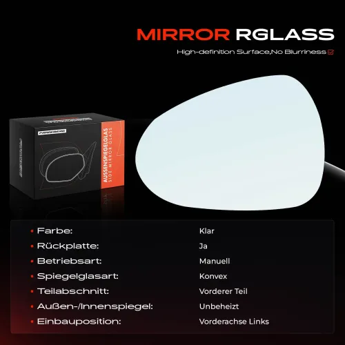 Spiegelglas, Außenspiegel Vorderachse links Frankberg 5481FB0052857 Bild Spiegelglas, Außenspiegel Vorderachse links Frankberg 5481FB0052857