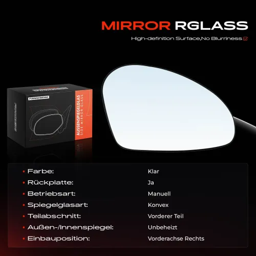 Spiegelglas, Außenspiegel Vorderachse rechts Frankberg 5481FB0052859 Bild Spiegelglas, Außenspiegel Vorderachse rechts Frankberg 5481FB0052859