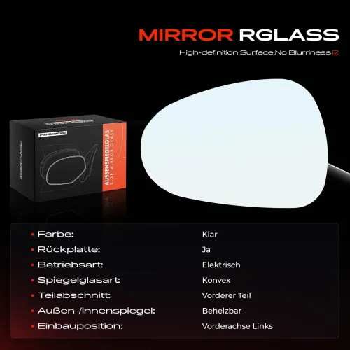 Spiegelglas, Außenspiegel Vorderachse links Frankberg 5481FB0052860 Bild Spiegelglas, Außenspiegel Vorderachse links Frankberg 5481FB0052860