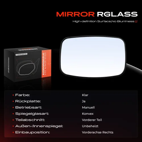 Spiegelglas, Außenspiegel Vorderachse rechts Frankberg 5481FB0052863 Bild Spiegelglas, Außenspiegel Vorderachse rechts Frankberg 5481FB0052863