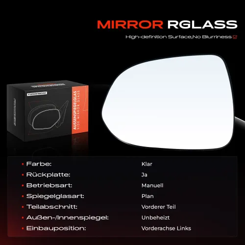 Spiegelglas, Außenspiegel Vorderachse links Frankberg 5481FB0052866 Bild Spiegelglas, Außenspiegel Vorderachse links Frankberg 5481FB0052866