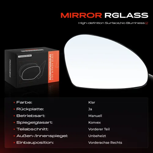 Spiegelglas, Außenspiegel Vorderachse rechts Frankberg 5481FB0052867 Bild Spiegelglas, Außenspiegel Vorderachse rechts Frankberg 5481FB0052867