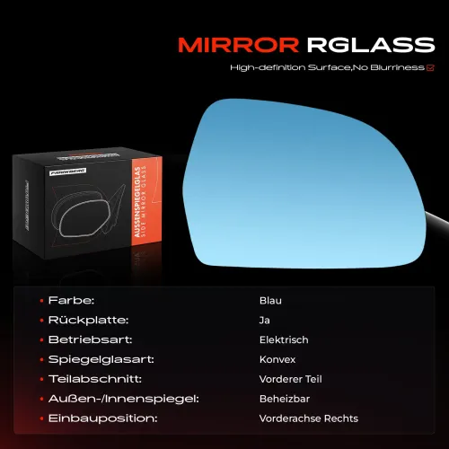 Spiegelglas, Außenspiegel Vorderachse rechts Frankberg 5481FB0052869 Bild Spiegelglas, Außenspiegel Vorderachse rechts Frankberg 5481FB0052869