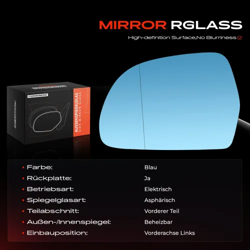 Spiegelglas, Außenspiegel Vorderachse links Frankberg 5481FB0052870 Bild Spiegelglas, Außenspiegel Vorderachse links Frankberg 5481FB0052870