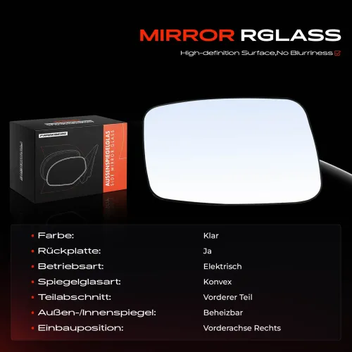 Spiegelglas, Außenspiegel Vorderachse rechts Frankberg 5481FB0052871 Bild Spiegelglas, Außenspiegel Vorderachse rechts Frankberg 5481FB0052871