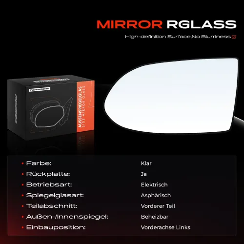 Spiegelglas, Außenspiegel Vorderachse links Frankberg 5481FB0052872 Bild Spiegelglas, Außenspiegel Vorderachse links Frankberg 5481FB0052872