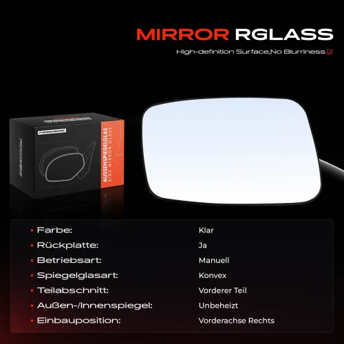 Spiegelglas, Außenspiegel Vorderachse rechts Frankberg 5481FB0052876 Bild Spiegelglas, Außenspiegel Vorderachse rechts Frankberg 5481FB0052876