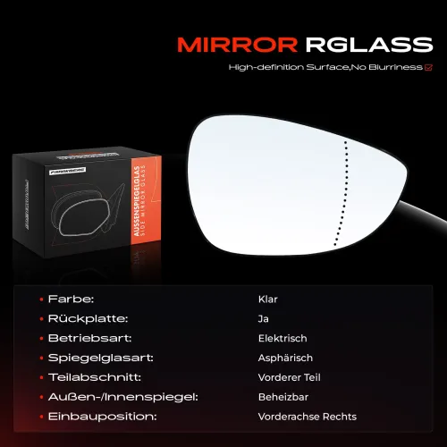 Spiegelglas, Außenspiegel Vorderachse rechts Frankberg 5481FB0052879 Bild Spiegelglas, Außenspiegel Vorderachse rechts Frankberg 5481FB0052879