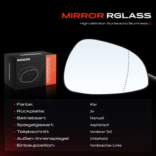 Spiegelglas, Außenspiegel Vorderachse links Frankberg 5481FB0052883 Bild Spiegelglas, Außenspiegel Vorderachse links Frankberg 5481FB0052883