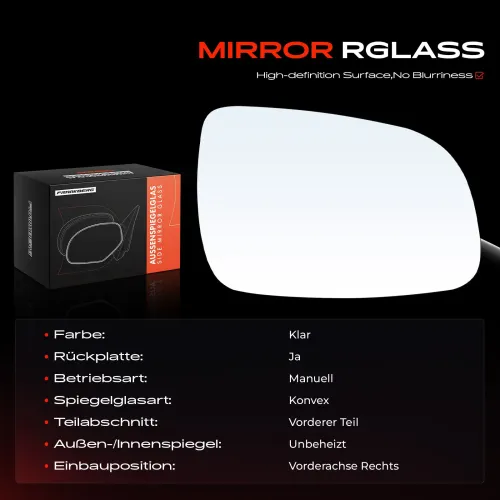 Spiegelglas, Außenspiegel Vorderachse rechts Frankberg 5481FB0052886 Bild Spiegelglas, Außenspiegel Vorderachse rechts Frankberg 5481FB0052886