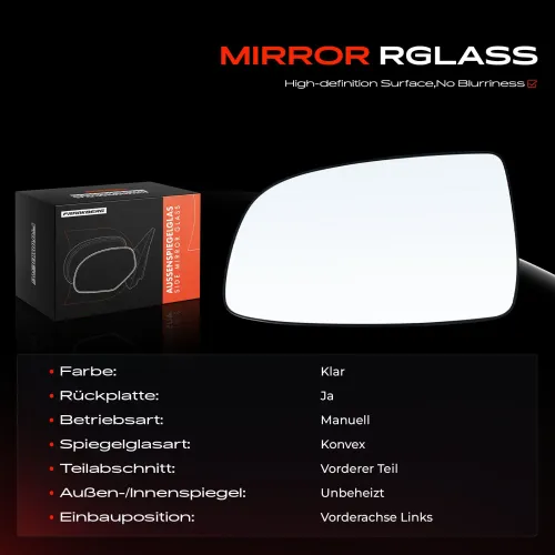 Spiegelglas, Außenspiegel Vorderachse links Frankberg 5481FB0052891 Bild Spiegelglas, Außenspiegel Vorderachse links Frankberg 5481FB0052891