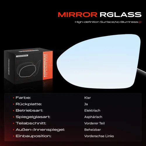 Spiegelglas, Außenspiegel Vorderachse links Frankberg 5481FB0052899 Bild Spiegelglas, Außenspiegel Vorderachse links Frankberg 5481FB0052899