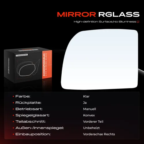 Spiegelglas, Außenspiegel Vorderachse rechts Frankberg 5481FB0052902 Bild Spiegelglas, Außenspiegel Vorderachse rechts Frankberg 5481FB0052902