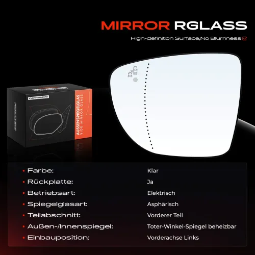 Spiegelglas, Außenspiegel Vorderachse links Frankberg 5481FB0052920 Bild Spiegelglas, Außenspiegel Vorderachse links Frankberg 5481FB0052920