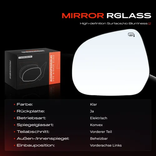 Spiegelglas, Außenspiegel Vorderachse links Frankberg 5481FB0052926 Bild Spiegelglas, Außenspiegel Vorderachse links Frankberg 5481FB0052926