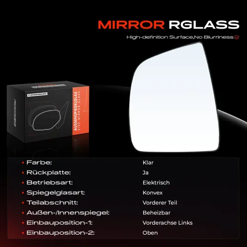 Spiegelglas, Außenspiegel links oben Frankberg 5481FB0052934 Bild Spiegelglas, Außenspiegel links oben Frankberg 5481FB0052934