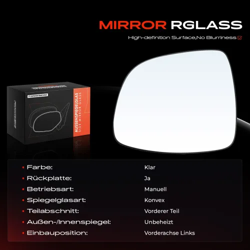 Spiegelglas, Außenspiegel Vorderachse links Frankberg 5481FB0052935 Bild Spiegelglas, Außenspiegel Vorderachse links Frankberg 5481FB0052935