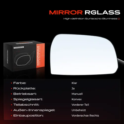Spiegelglas, Außenspiegel Vorderachse rechts Frankberg 5481FB0052936 Bild Spiegelglas, Außenspiegel Vorderachse rechts Frankberg 5481FB0052936