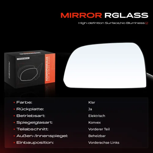 Spiegelglas, Außenspiegel Vorderachse links Frankberg 5481FB0052939 Bild Spiegelglas, Außenspiegel Vorderachse links Frankberg 5481FB0052939