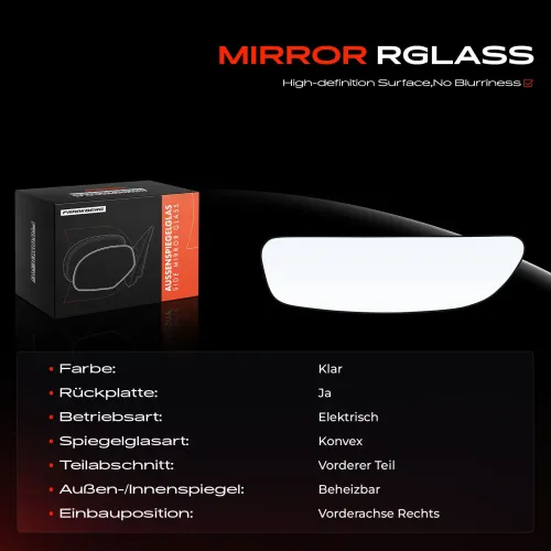 Spiegelglas, Außenspiegel Vorderachse rechts Frankberg 5481FB0052941 Bild Spiegelglas, Außenspiegel Vorderachse rechts Frankberg 5481FB0052941