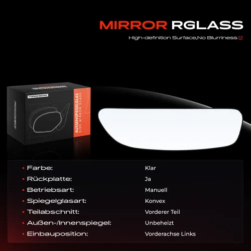 Spiegelglas, Außenspiegel Vorderachse links Frankberg 5481FB0052943 Bild Spiegelglas, Außenspiegel Vorderachse links Frankberg 5481FB0052943
