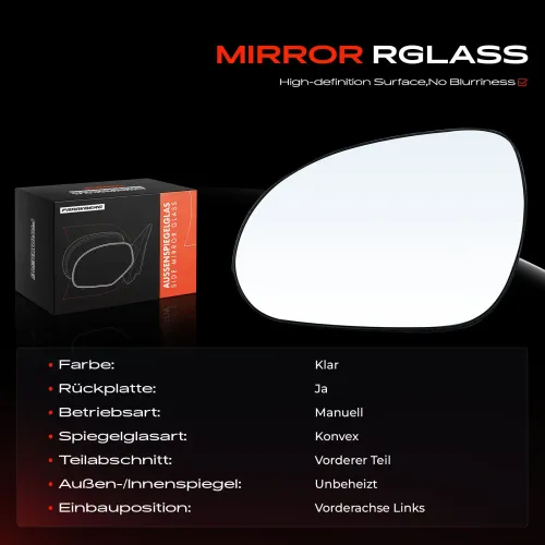 Spiegelglas, Außenspiegel Vorderachse links Frankberg 5481FB0052944 Bild Spiegelglas, Außenspiegel Vorderachse links Frankberg 5481FB0052944