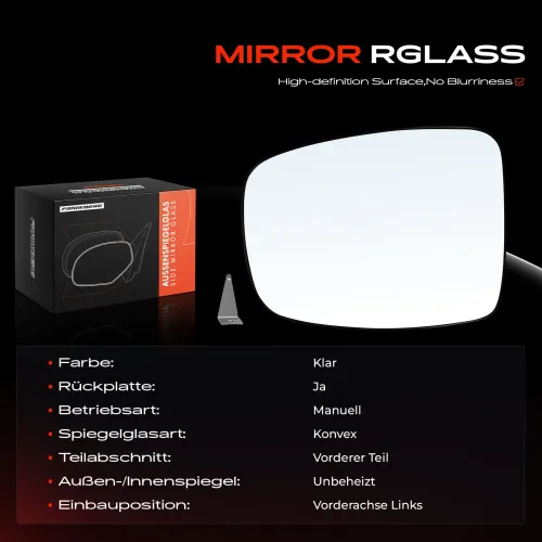 Spiegelglas, Außenspiegel Vorderachse links Frankberg 5481FB0052946 Bild Spiegelglas, Außenspiegel Vorderachse links Frankberg 5481FB0052946