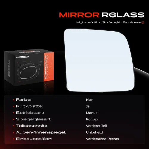 Spiegelglas, Außenspiegel Vorderachse rechts Frankberg 5481FB0052963 Bild Spiegelglas, Außenspiegel Vorderachse rechts Frankberg 5481FB0052963