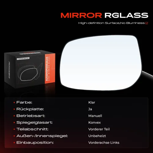 Spiegelglas, Außenspiegel Vorderachse links Frankberg 5481FB0052967 Bild Spiegelglas, Außenspiegel Vorderachse links Frankberg 5481FB0052967