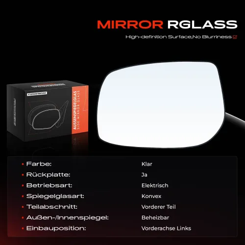 Spiegelglas, Außenspiegel Vorderachse links Frankberg 5481FB0052969 Bild Spiegelglas, Außenspiegel Vorderachse links Frankberg 5481FB0052969