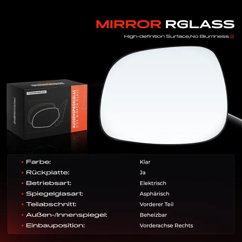 Spiegelglas, Außenspiegel Vorderachse rechts Frankberg 5481FB0052976 Bild Spiegelglas, Außenspiegel Vorderachse rechts Frankberg 5481FB0052976