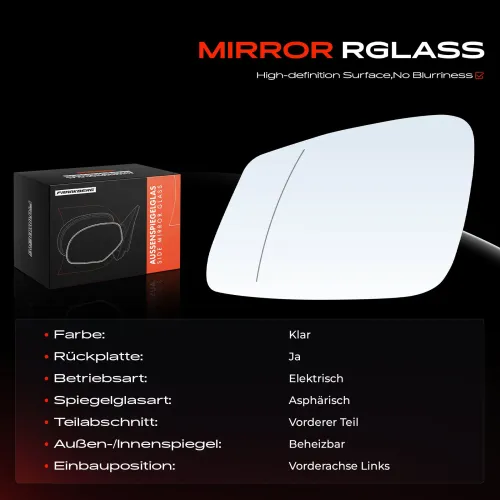 Spiegelglas, Außenspiegel Vorderachse links Frankberg 5481FB0052978 Bild Spiegelglas, Außenspiegel Vorderachse links Frankberg 5481FB0052978