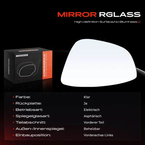 Spiegelglas, Außenspiegel Vorderachse links Frankberg 5481FB0052981 Bild Spiegelglas, Außenspiegel Vorderachse links Frankberg 5481FB0052981