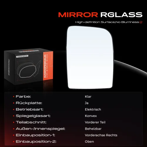 Spiegelglas, Außenspiegel rechts oben Frankberg 5481FB0052988 Bild Spiegelglas, Außenspiegel rechts oben Frankberg 5481FB0052988